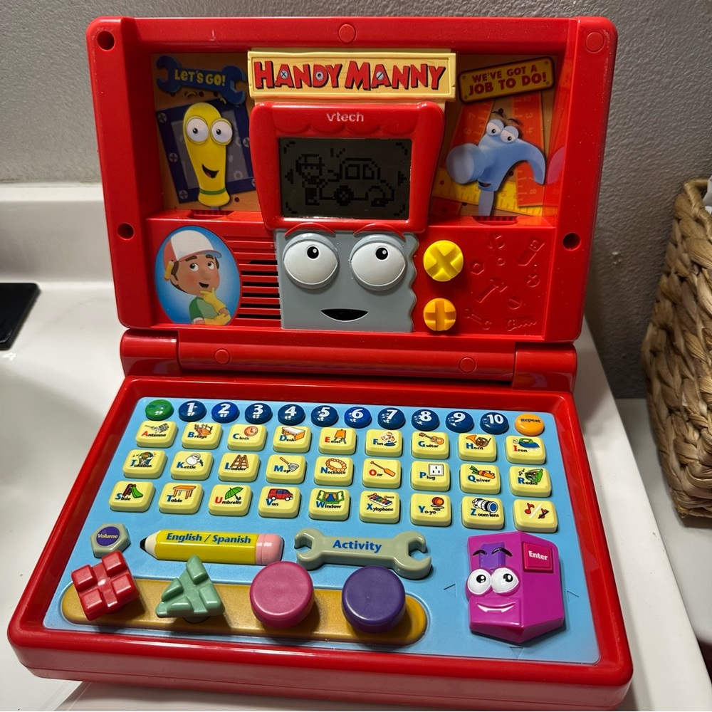 Y2K VTech Handy Manny Red Learning Laptop